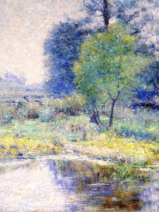  John Ottis Adams Spring Landscape - Canvas Print