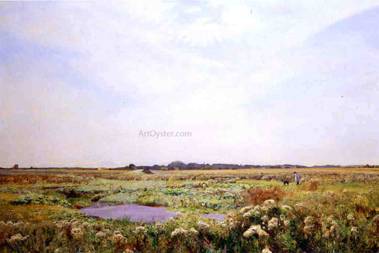 Sir Scott Murray Spring Landscape with a Shepherd and His Dog - Canvas Print