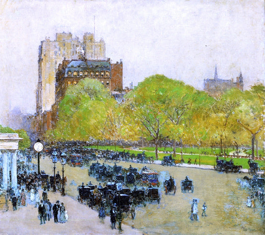  Frederick Childe Hassam Spring Morning in the Heart of the City (also known as Madison Square, New York) - Canvas Print