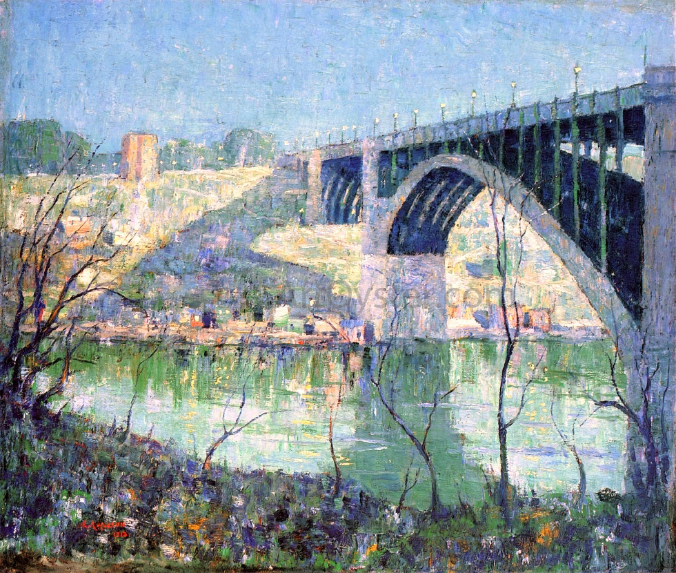  Ernest Lawson A Spring Night, Harlem River - Canvas Print