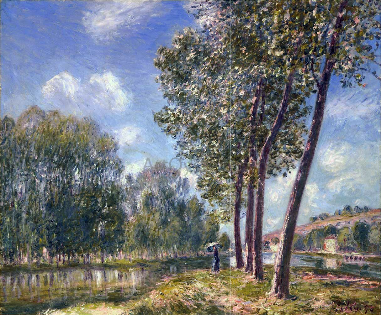  Alfred Sisley Spring Sunshine on the Loing - Canvas Print