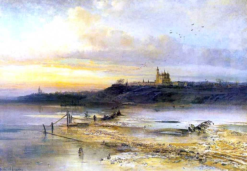  Alexei Kondratevich Savrasov Spring Thaw, Yaroslavl - Canvas Print