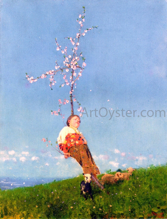  Francesco Paolo Michetti Springtime - Canvas Print
