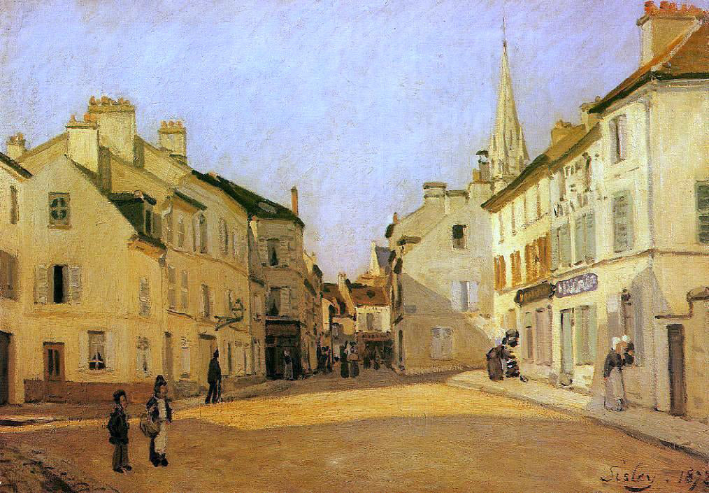  Alfred Sisley Square in Argenteuil (also known as Rue de la Chaussee) - Canvas Print