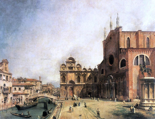  Canaletto SS. Giovanni e Paulo and the Scuola de San Marco - Canvas Print