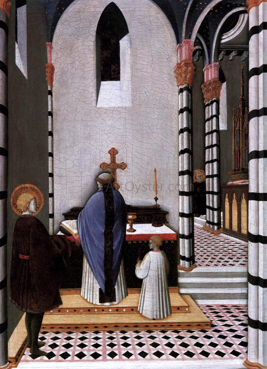  Master the Osservanza St Anthony at Mass Dedicates His Life to God - Canvas Print
