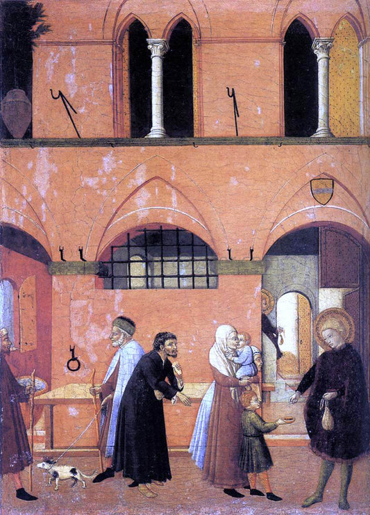  Master the Osservanza St Anthony Distributing his Wealth to the Poor - Canvas Print