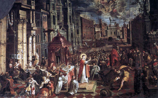  The Younger Joseph Heintz St Anthony of Padua: The Miracle of the Mule - Canvas Print