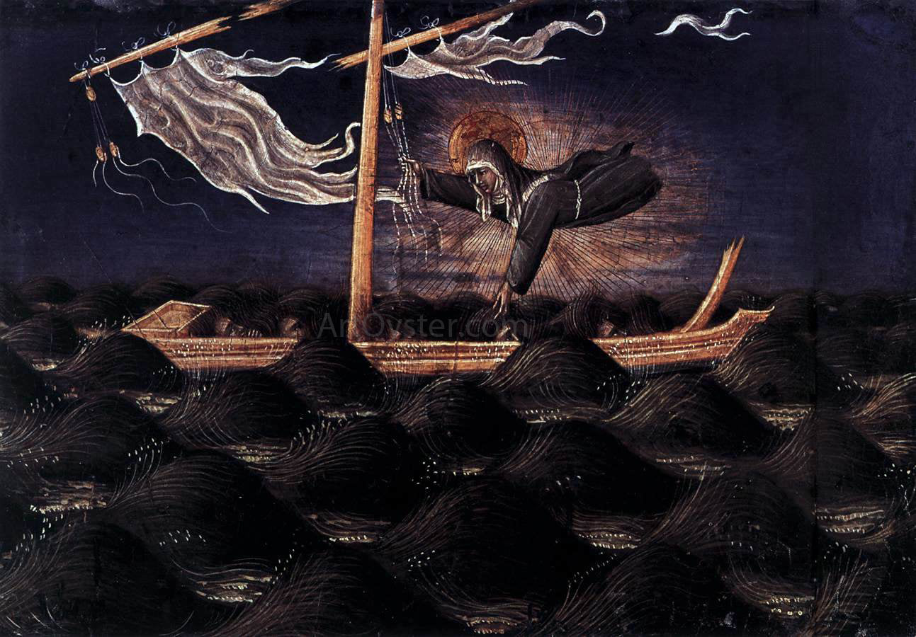  Giovanni Di Paolo St Clare Rescuing the Shipwrecked - Canvas Print