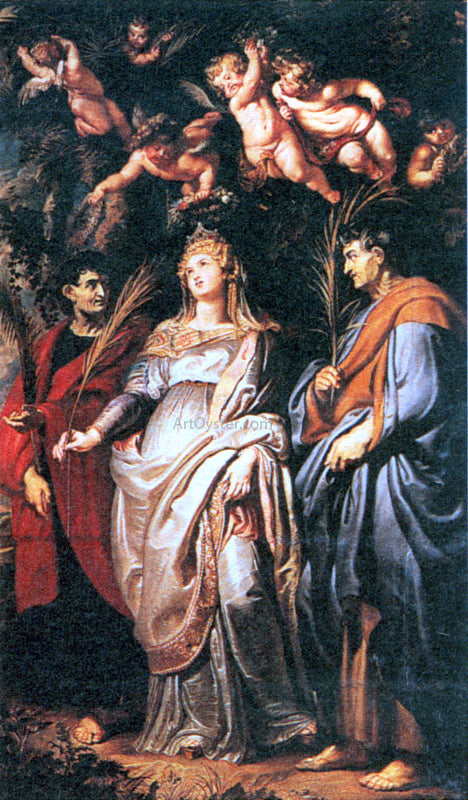 Peter Paul Rubens St Domitilla with St Nereus and St Achilleus - Canvas Print