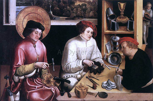  Niklaus Manuel St Eligius in the Workshop - Canvas Print