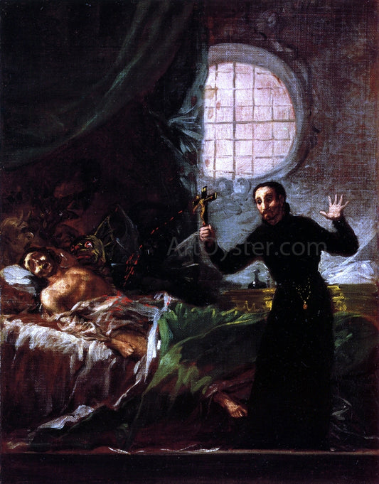  Francisco Jose de Goya Y Lucientes St Francis Borgia at the Deathbed of an Impenitent - Canvas Print