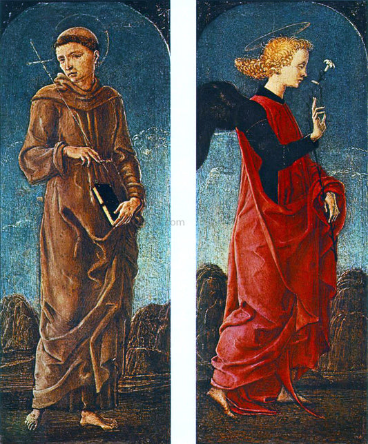  Cosme Tura St Francis of Assisi and Announcing Angel (panels of a polyptych) - Canvas Print
