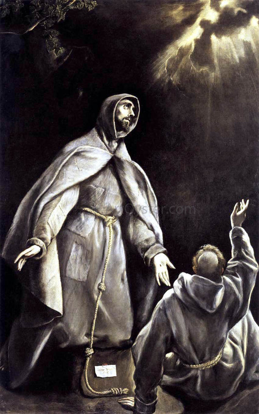 El Greco St Francis's Vision of the Flaming Torch - Canvas Print