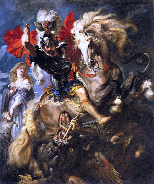  Peter Paul Rubens St George and a Dragon - Canvas Print