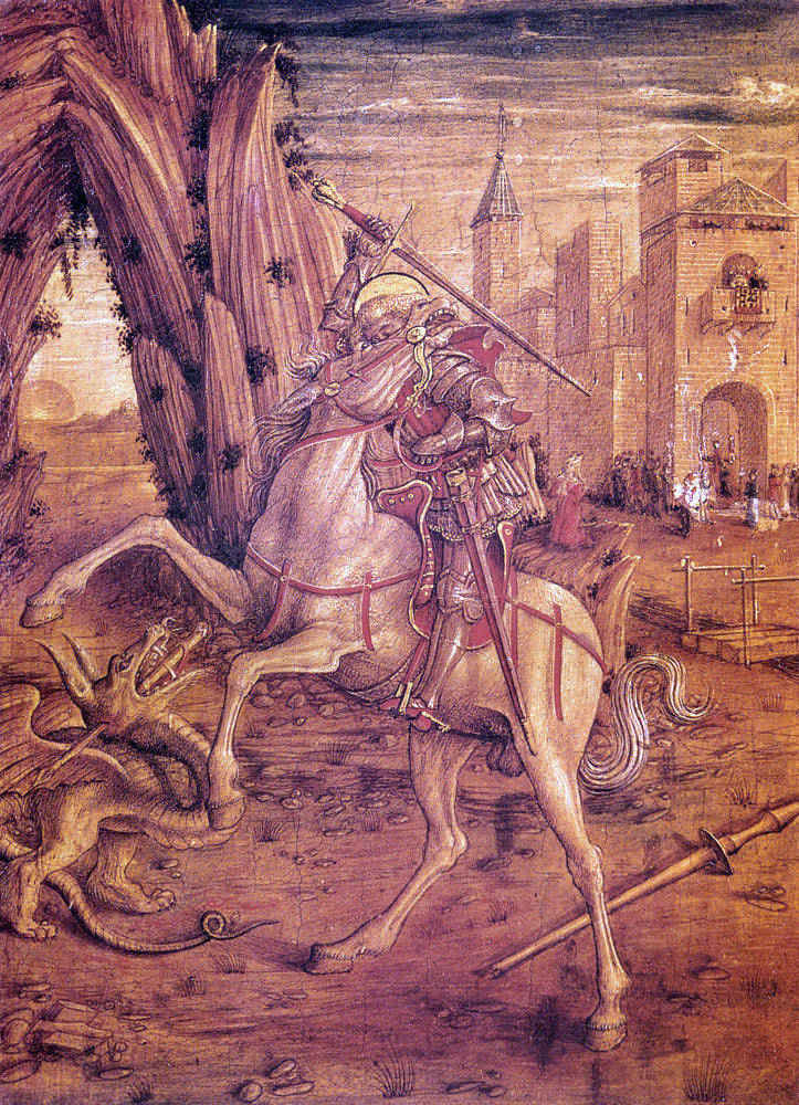  Carlo Crivelli St. George and the Dragon - Canvas Print