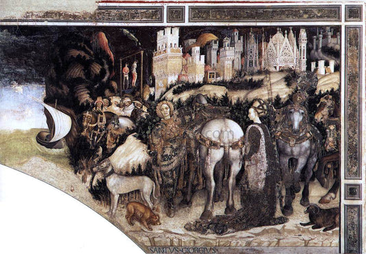  Antonio Pisanello St George and the Princess of Trebizond (right side) - Canvas Print