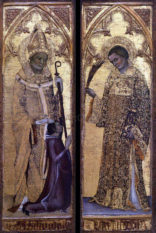  Matteo Giovanetti St Hermagoras and a Donor; St Fortunatus - Canvas Print