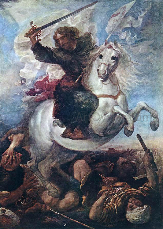  Juan Carreno De Miranda St James the Great in the Battle of Clavijo - Canvas Print