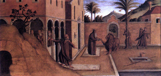  Lazzaro Bastiani St Jerome Bringing the Lion to the Convent - Canvas Print