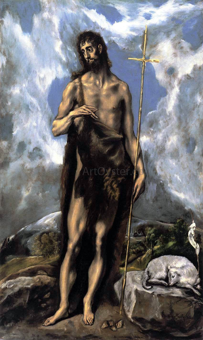  El Greco St John the Baptist - Canvas Print