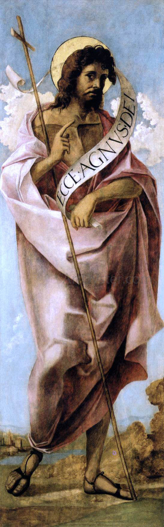  Pellegrino Da san daniele St John the Baptist - Canvas Print