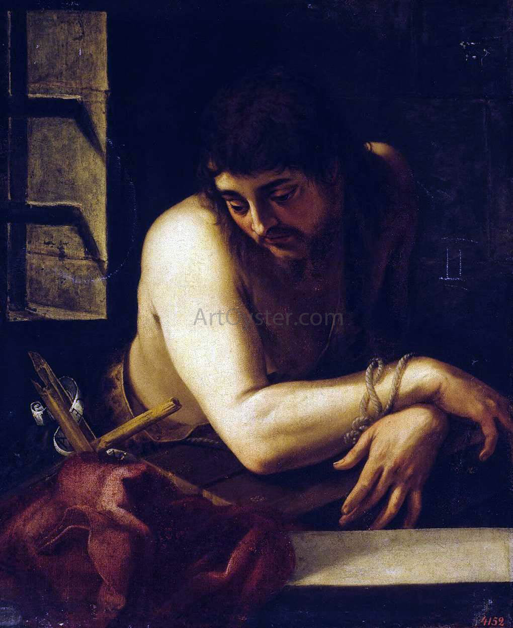  Juan Fernandez De Navarrete St John the Baptist in the Prison - Canvas Print