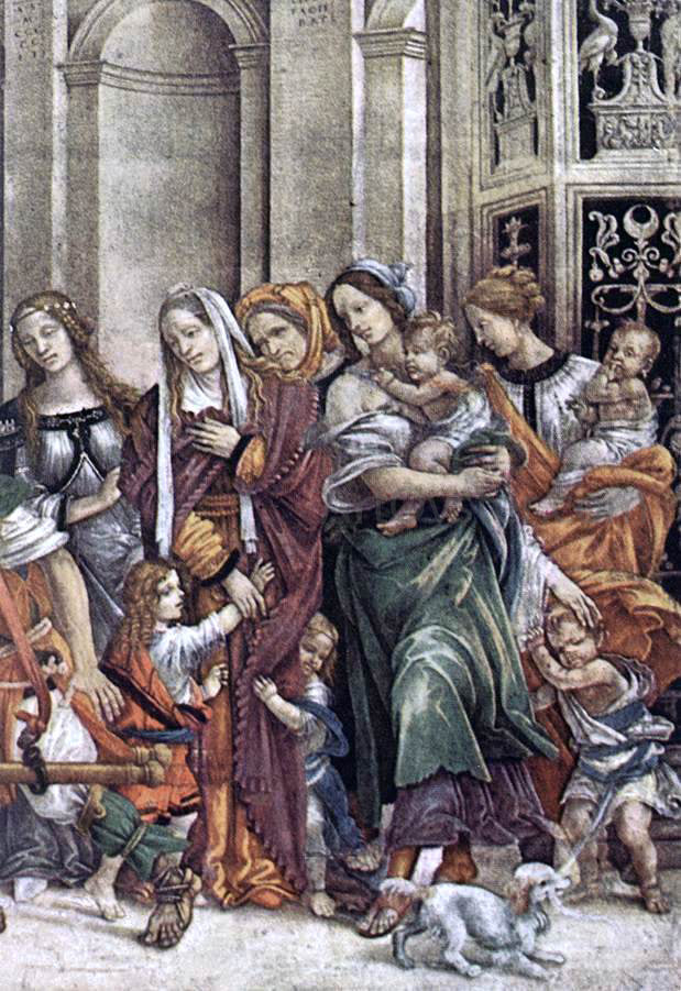  Filippino Lippi St John the Evangelist Resuscitating Druisana (detail) - Canvas Print