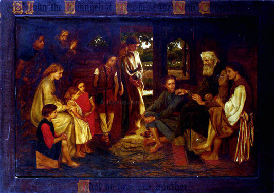  Valentine Cameron Prinsep St John the Evangelist teaching the New Commandment-'That ye love one another' - Canvas Print