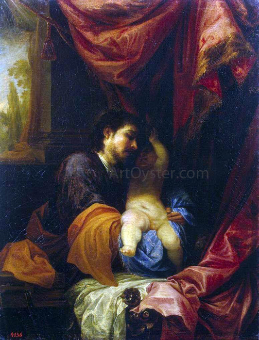  Juan Antonio Frias Y Escalante St Joseph and the Infant Christ - Canvas Print