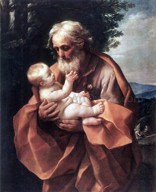  Guido Reni St Joseph with the Infant Jesus - Canvas Print