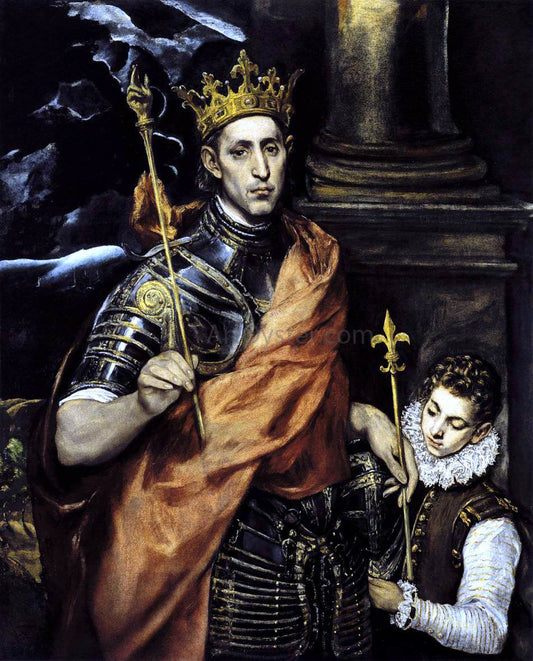  El Greco St Louis, King of France, with a Page - Canvas Print