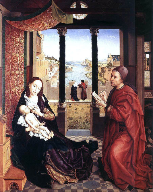  Rogier Van der Weyden St Luke Drawing the Portrait of the Madonna - Canvas Print