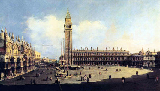  Bernardo Bellotto St. Mark's Square from the Clock Tower Facing the Procuratie Nuove - Canvas Print