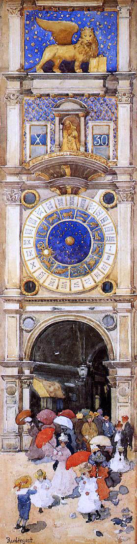  Maurice Prendergast St. Mark's Square, Venice (also known as The Clock Tower) - Canvas Print