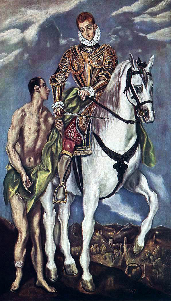  El Greco St Martin and the Beggar - Canvas Print