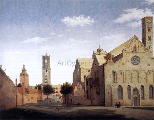  Pieter Jansz Saenredam St Mary's Square and St Mary's Church at Utrecht - Canvas Print