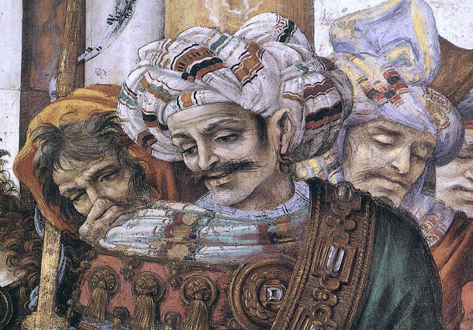  Filippino Lippi St Philip Driving the Dragon from the Temple of Hieropolis (detail) - Canvas Print