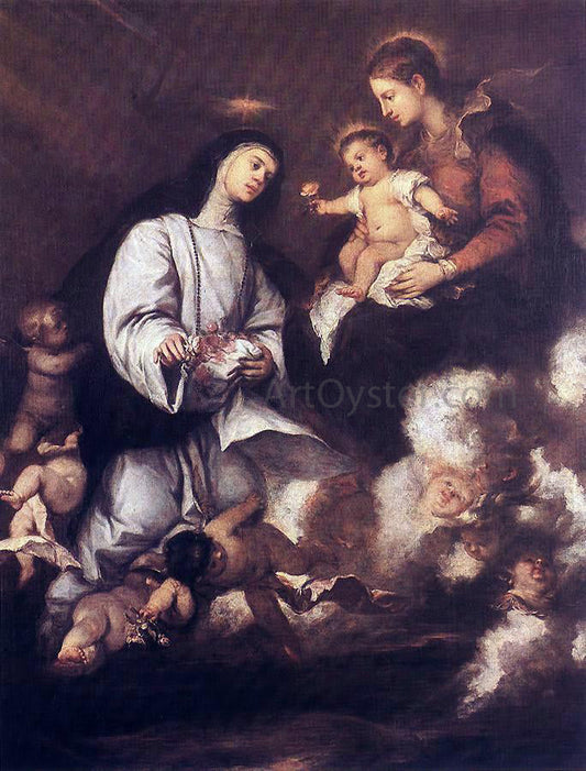  Jose Antolinez St Rose of Lima Before the Madonna - Canvas Print