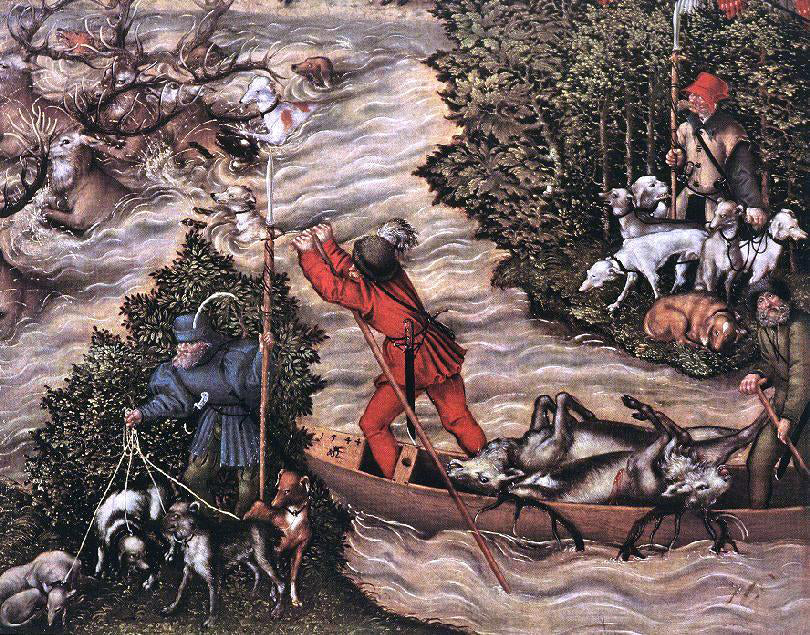  The Younger Lucas Cranach Staghunt of Prince Johann Friedrich (detail) - Canvas Print