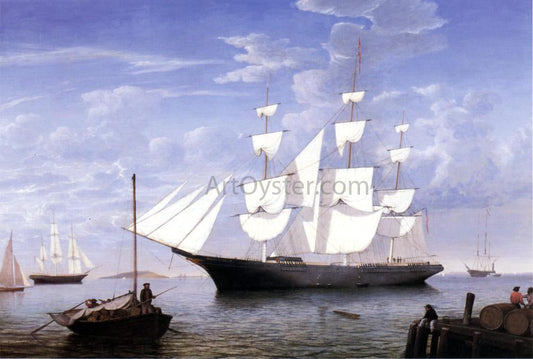  Fitz Hugh Lane Star Light in Harbor - Canvas Print