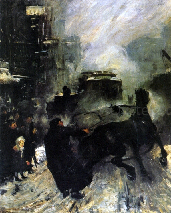  George Wesley Bellows Steaming Streets - Canvas Print