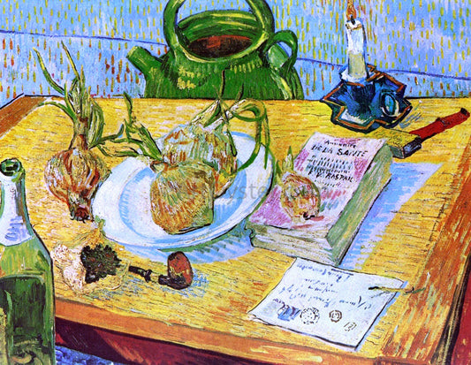  Vincent Van Gogh Still Life: Drawing Board, Pipe, Onions and Sealing Wax - Canvas Print