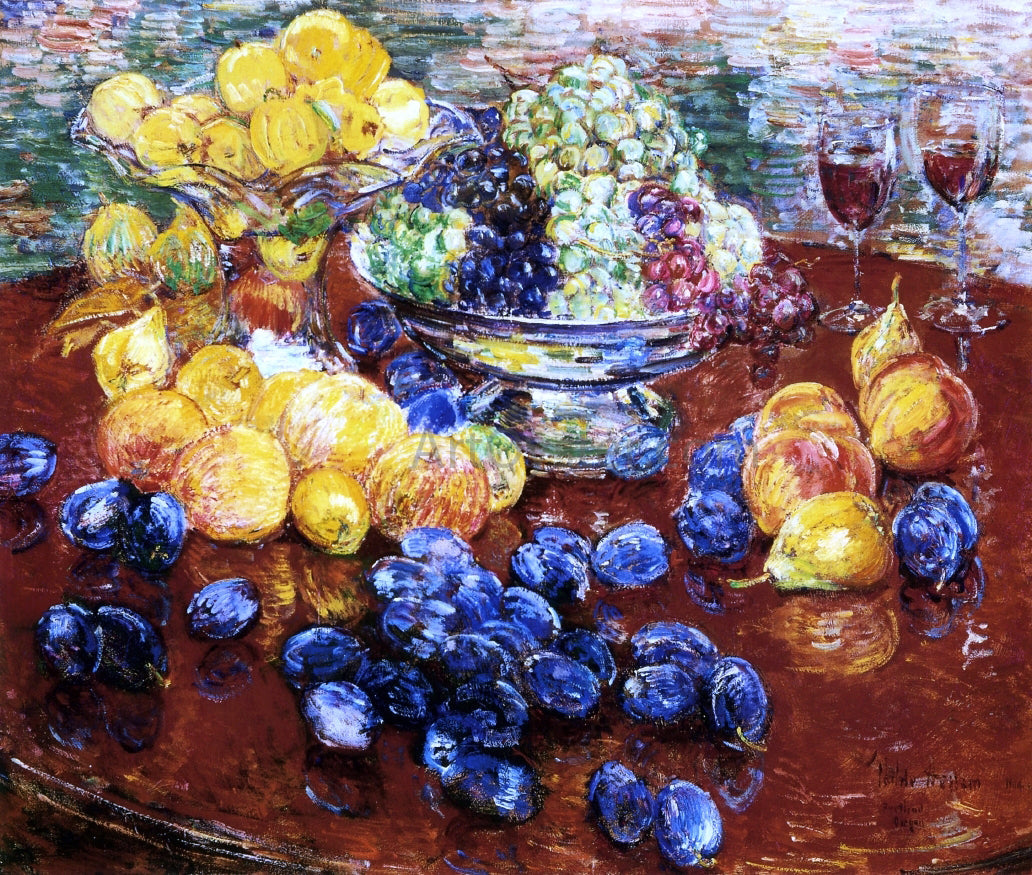  Frederick Childe Hassam Still Life, Fruits - Canvas Print