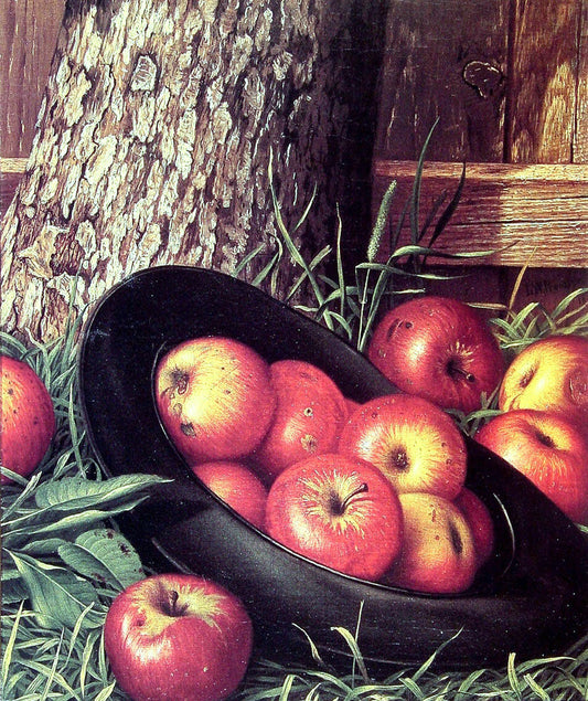  Levi Wells Prentice Still Life of Apples in a Hat - Canvas Print