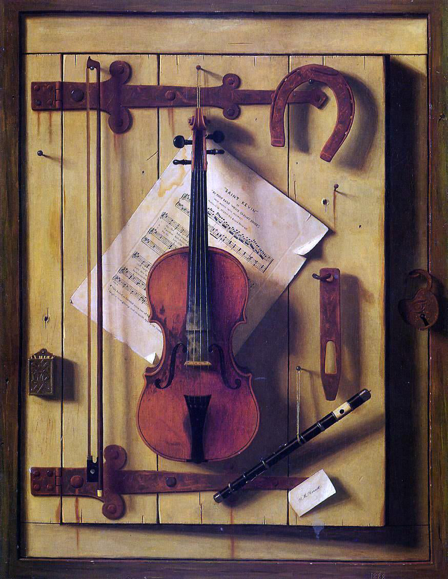  William Michael Harnett Still Life: Violin and Music (also known as Music Literature) - Canvas Print