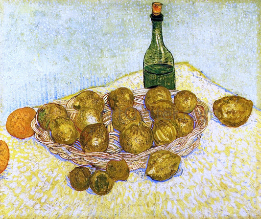  Vincent Van Gogh Still Life with a Bottle, Lemons and Oranges - Canvas Print