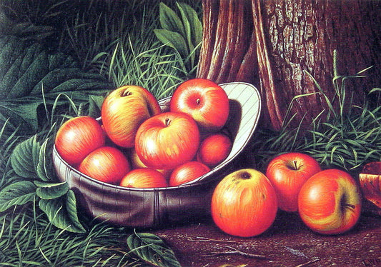  Levi Wells Prentice Still Life with Apples in a New York Giants Cap - Canvas Print