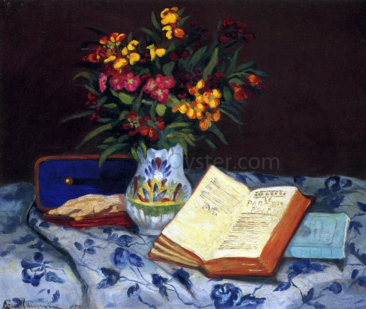  Armand Guillaumin Still Life with Box with Blue Gloves - Canvas Print