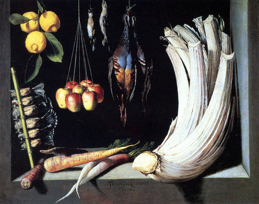 Juan Sanchez Cotan Still Life With Dead Birds, Fruit And Vegetables - Canvas Print